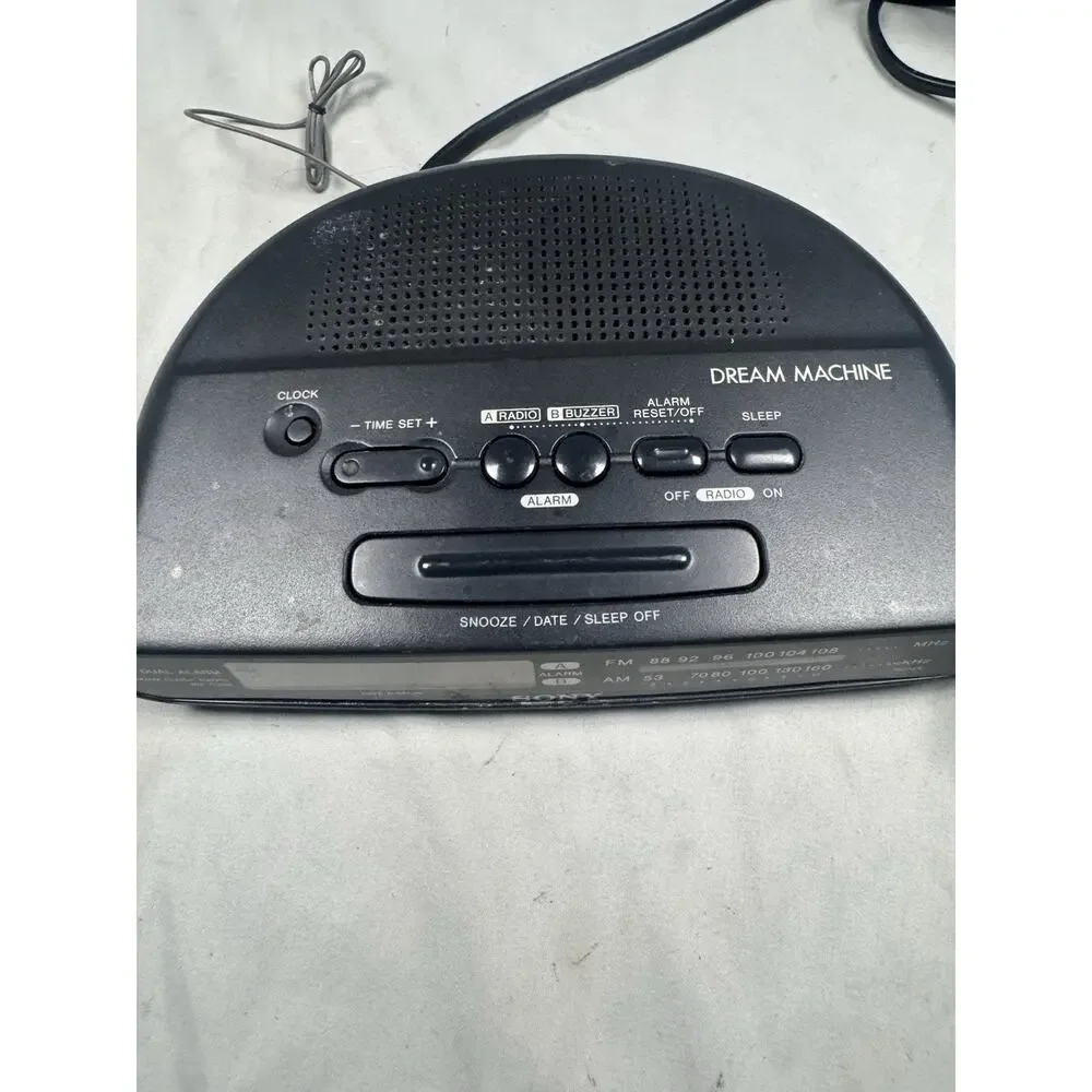 Sony Dream Machine ICF-C390 Dual Alarm Clock Radio AM/FM Tested Black